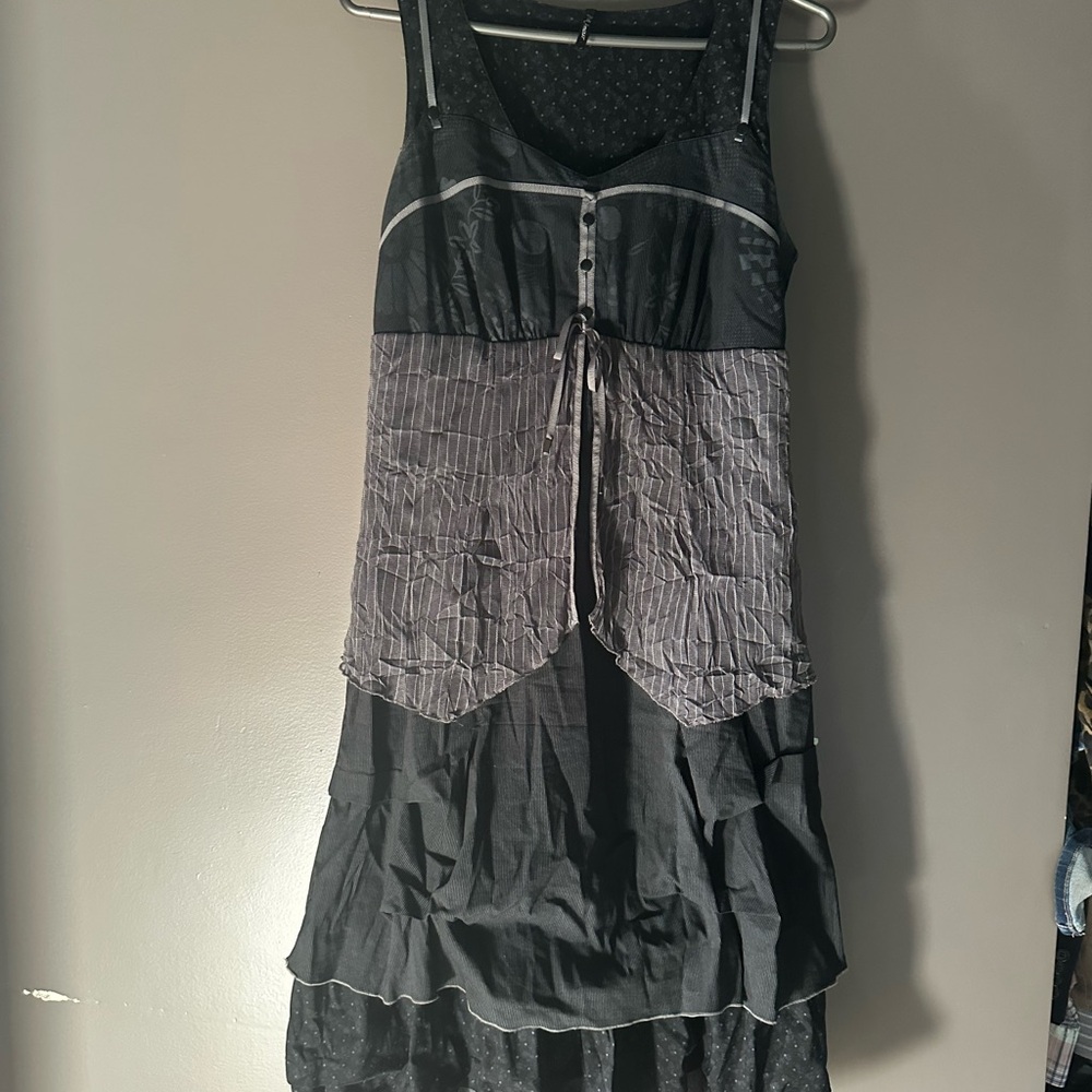 Elegant Black and Gray Women's Dress